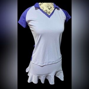 Slazenger Lavender Golf Shirt and‎ Skort Set Girl's Size M 2 piece